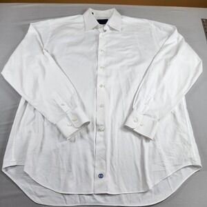 David Donahue Classic White Men's Dress Shirt